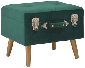 vidaXL Taburet de depozitare, verde, 40 cm, catifea
