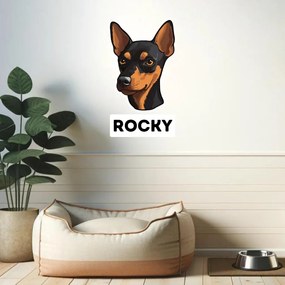 PIPPER. Autocolant Pinscher miniatural mărimea: 60cm
