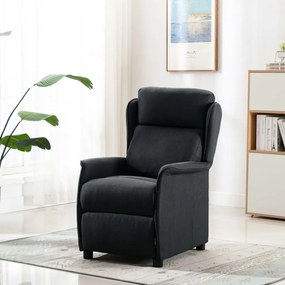 289777 vidaXL Fotoliu rabatabil, gri închis, material textil