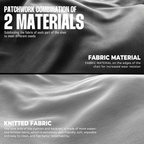 RESIGILAT- DOWINX Scaun gaming, ergonomic, suport lombar cu masaj, Șezut cu Arcuri Metalice și Spumă, Spătar înalt, rabatabil 90°-145°, Buzunar depozitare, Suport picioare, rezistent 150 kg, material textil respirabil, Negru