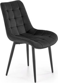 Scaun K580, negru - HLR 66, stofa catifelata/otel, 51x61x85 cm