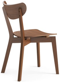 MAZZONI EXPORT ROXY Nucă Naturală - SCAUN DE LEMN PENTRU SALON SUFRAGERIE BUCĂTĂRIE RETRO