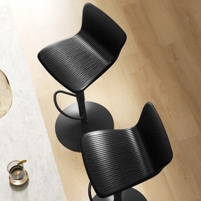 HOMCOM Set 2 Scaune de Bar cu Spătar Ergonomic, 38,5x40x76,5-97,5 cm, Alb | Aosom Romania