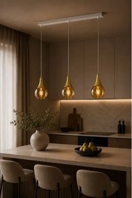 Lustră pe cablu LACRIMA WHITE 3xE27/60W/230V