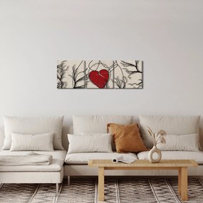 Tablou - Pereche îndrăgostită (cu ceas) (90x30 cm)