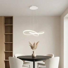 Brilagi - LED dimabil lustră suspendată pe cablu INFINITY LED/55W/230V 50x50 cm albă + telecomandă