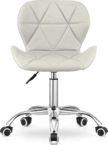 REDUCERE Scaun de birou alb AVOLA VELVET de clasa a II-a