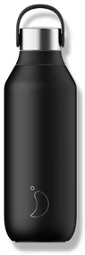Sticlă termos Chilly's  Bottles - neagră 500ml, colecția Series 2