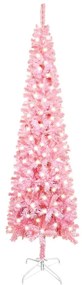 Set pom de Craciun subtire cu LED-uri, roz, 240 cm 1, Roz, 240 cm