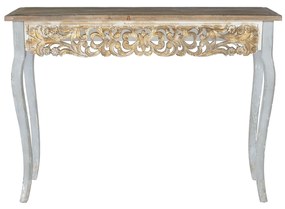 Consola Classic din lemn antichizat gri 125x41.5x91.5 cm