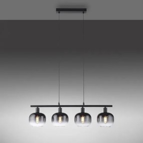 Lustră pe cablu JUST LIGHT. 15421-18 ZEA 4xE14/25W/230V negru