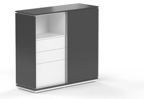 Dulap mediu Creator 123,2 x 44,5 x 115,5 cm, alb / antracit