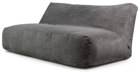 Fotoliu bean bag gri închis cu tapițerie din catifea reiată Sofa Tube 190 – SLOWDOWN