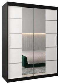 Dulap de haine 150 cm Verika 4 150 (negru + alb). 1064281