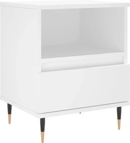 vidaXL Noptieră, alb, 40x35x50 cm, lemn prelucrat
