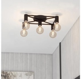 Plafonieră Eglo 43721 SPEKE 5xE27/40W/230V negru