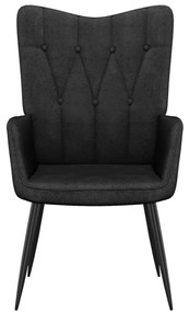 327551 vidaXL Scaun de relaxare, negru, material textil