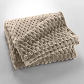 Pătură taupe din microflanel 125x150 cm Mini Frosty – douceur d'intérieur