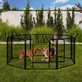 Juskys Pix metalic pentru catelusi -160x160x80cm