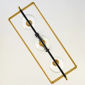 Lustră pe cablu Jupiter 2030 FIORI 3xG9/10W/230V negru/auriu/transparent