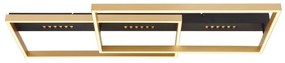 Plafoniera LED design modern Luffy negru, auriu L-90cm