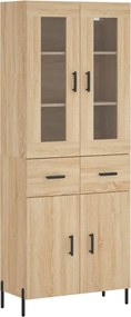 vidaXL Dulap înalt, stejar sonoma, 69,5x34x180 cm, lemn compozit