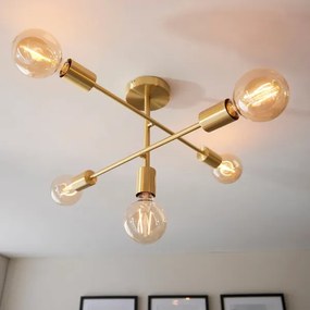 Endon 98786 - Lustru SOHAN pe tijă 5xE27/10W/230V alamă