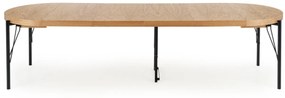 Masa extensibila Inferno stejar/negru L100-300 x l100 x H76