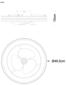 Lustra LED cu ventilator si telecomanda GATIAN