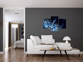 Tablou - Floare albastru închis (90x60 cm)