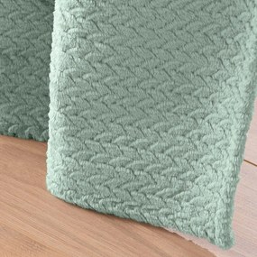 Draperie verde din microflanel 140x240 cm Flanela – douceur d'intérieur