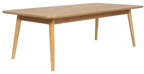 Măsuță de cafea în culoare naturală cu blat cu aspect de lemn de stejar 60x120 cm Fabio – White Label