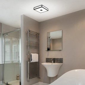 Plafoniera LED baie IP44 Zoya negru alb 40x40cm