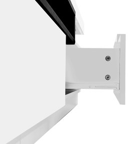 Elegant mobilier TV lucios cu iluminare LED în 16 culori, Alb | Aosom Romania
