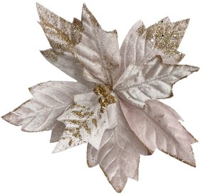 Ornament brad craciunita Bright 20cm, Roz pudra