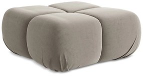 Taburet modular bej cu tapițerie din catifea Lokua – Makamii