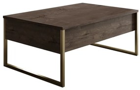 Set de mobilier pentru living Luxe, Nuc- Auriu