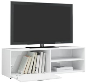 Comoda TV, alb extralucios, 120 x 34 x 37 cm, PAL 1, Alb foarte lucios