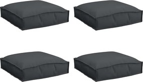 vidaXL Pernă 4 pcs Negru 40 x 40 x 8 cm Material Oxford