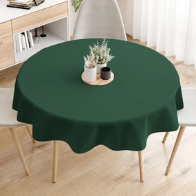 Goldea față de masă 100% bumbac verde închis - rotundă Ø 110 cm