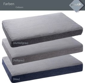 Pat pentru animale Petstuff, 79x60 cm, gri deschis, antiderp