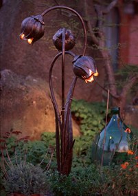 Lampa iluminat exterior din fier forjat design lalea AL 6533