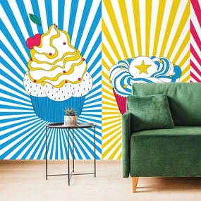 Tapet cupcakes pop art