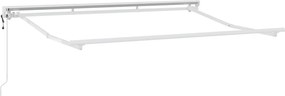 vidaXL Cadru copertină retractabil electric Alb 3,5 x 2,5 m Oțel