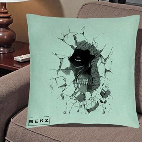 Perna Personalizata Attack on Titan Titan Crapand Zidul, 40x40 cm, Verde Menta, Husa Detasabila, Perna Inclusa, BEKZ®