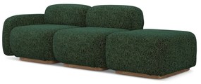 Șezlong modular verde închis (cu colț pe partea stângă) Ailani – Makamii