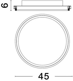 Lustra/Plafoniera LED design modern WILLOW Gold 45cm