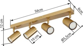 Spot Globo 57911-4GO ROBBY 4xGU10/35W/230V