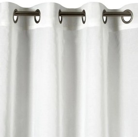 Perdea albă cu inele suspendate imbogatita cu un element colorat 140 x 250 cm