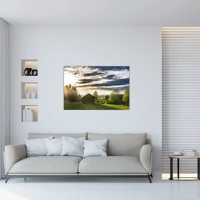 Tablou cabana în pădure (90x60 cm)